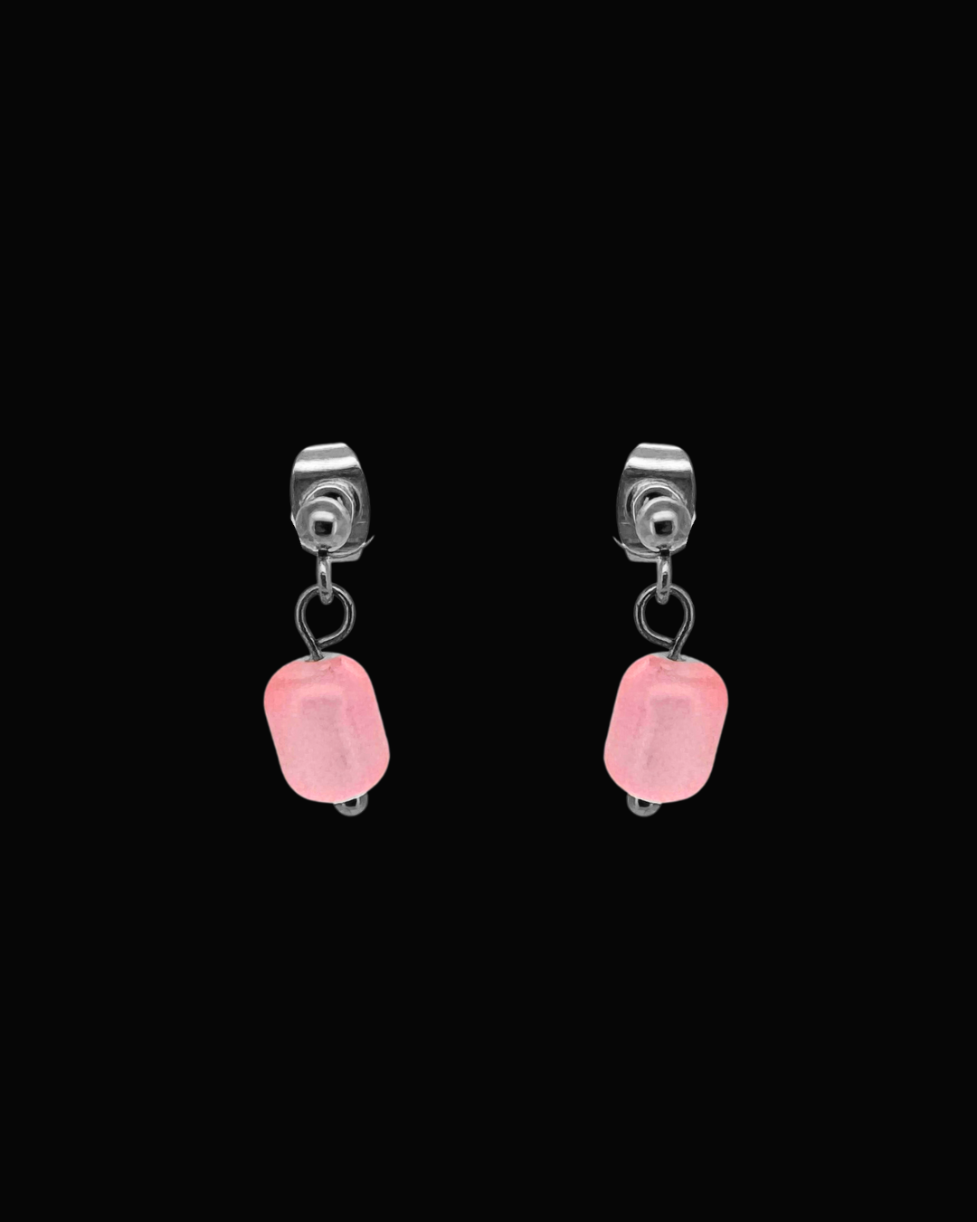 Pink Candice Gem Dangle Studs