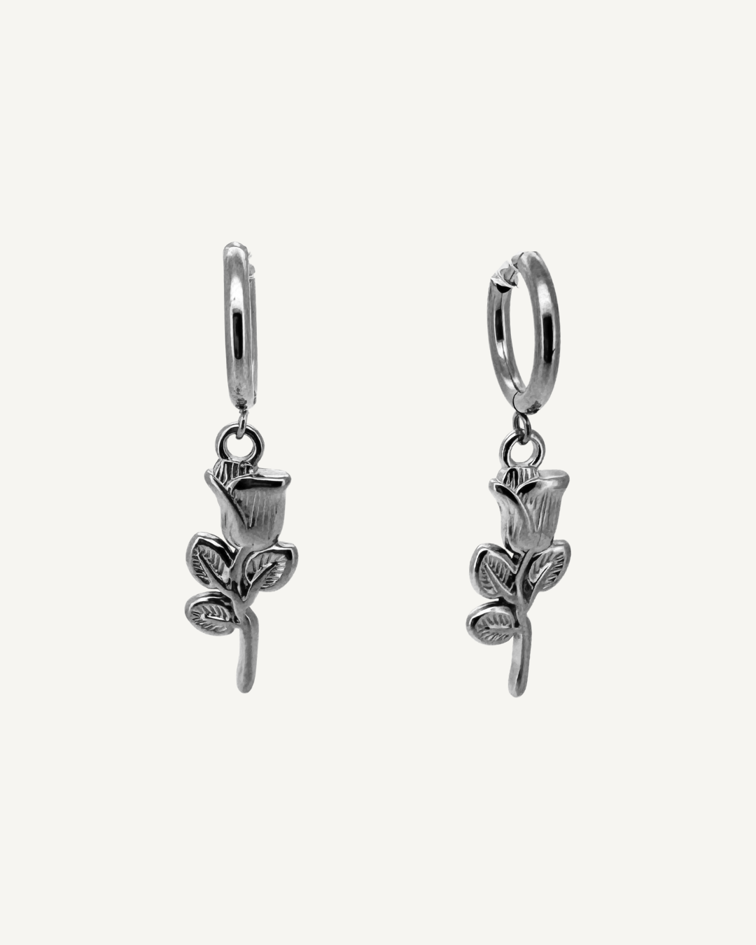 Rosalinda Flower Huggie Earrings