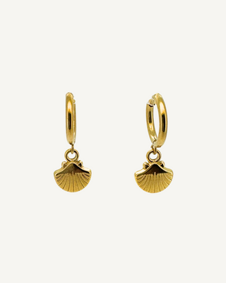 Ola Shell Huggie Earrings