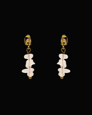 Alana Rose Quartz Dangle Studs
