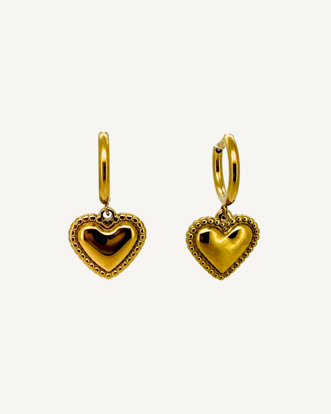 Breta Heart Huggie Earrings