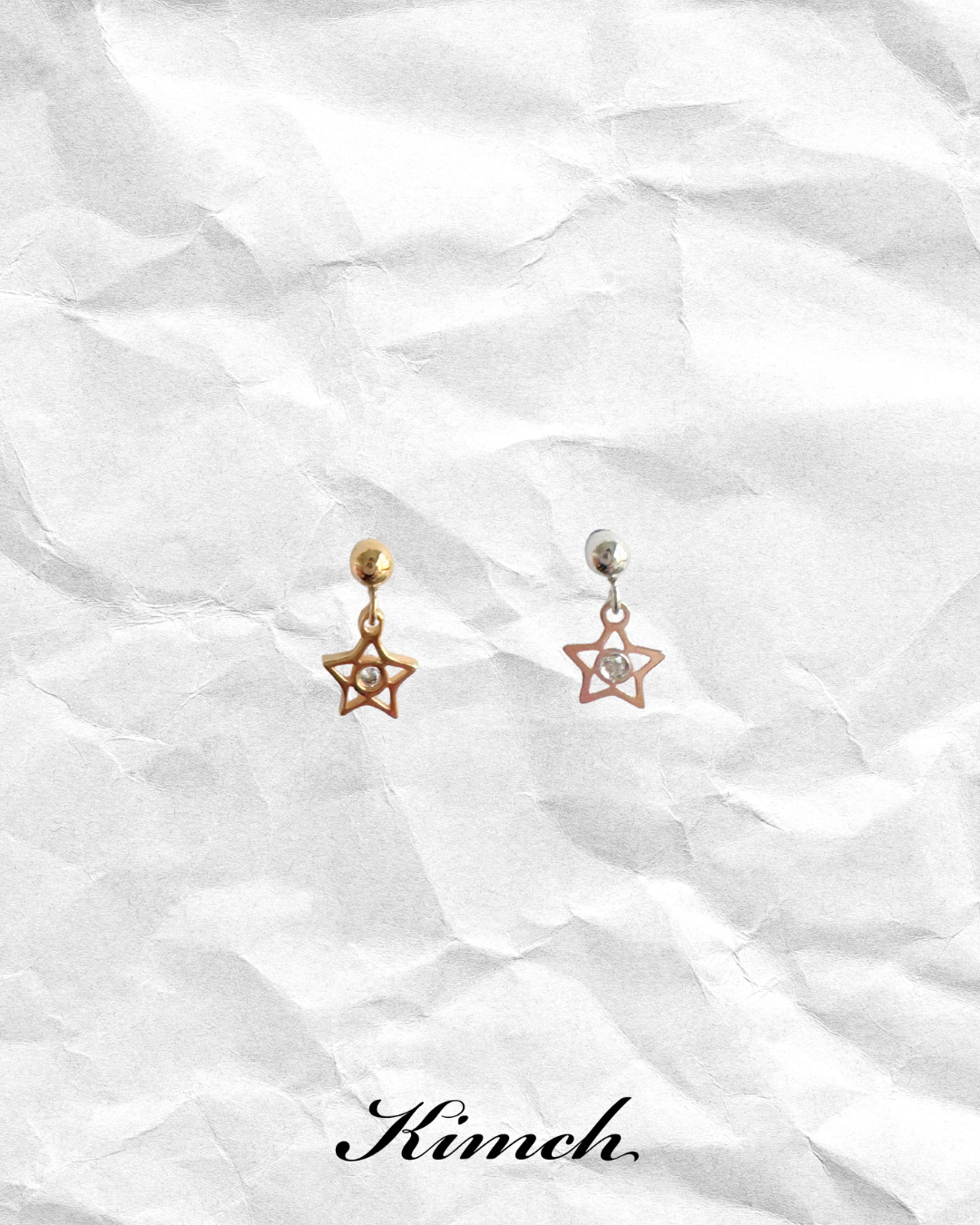 Basic Star ZC Dangle Stud - Gold Filled/Sterling Silver