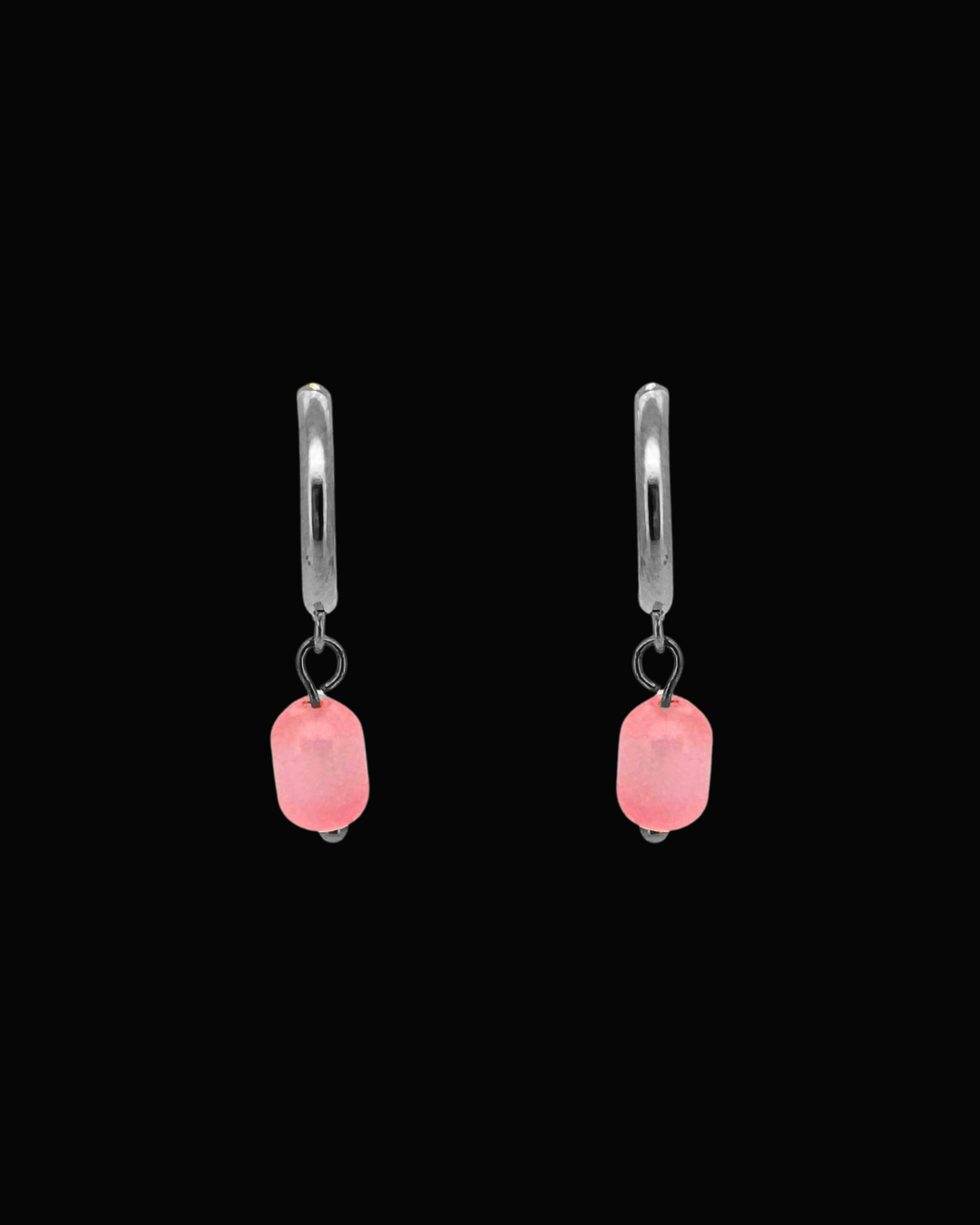 Pink Candice Gem Huggie Earrings