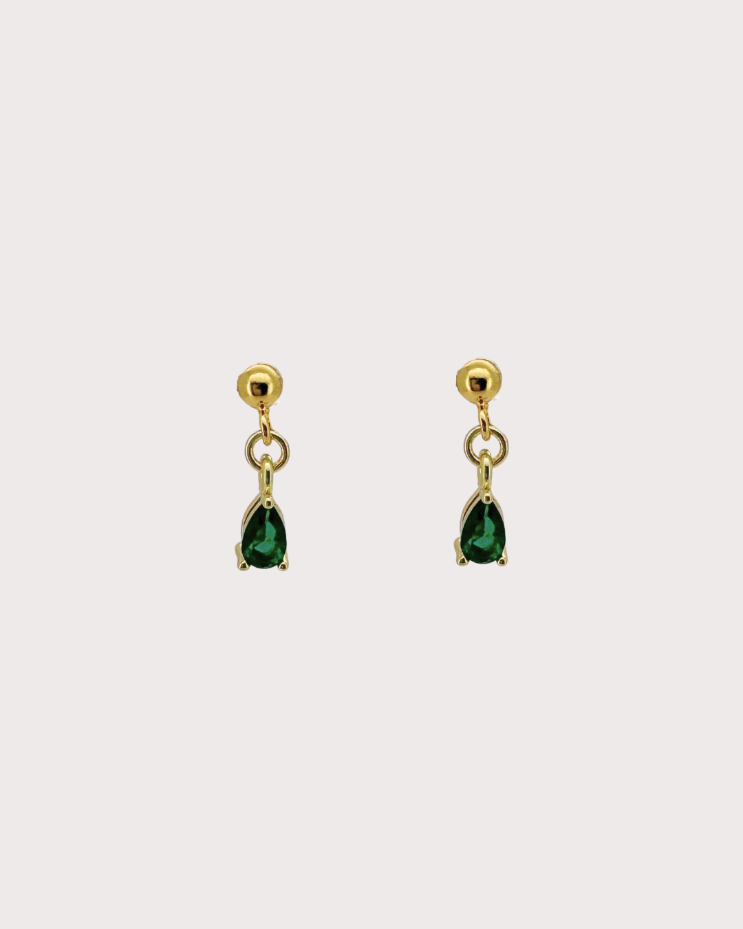 Esme Emerald Dangle Studs