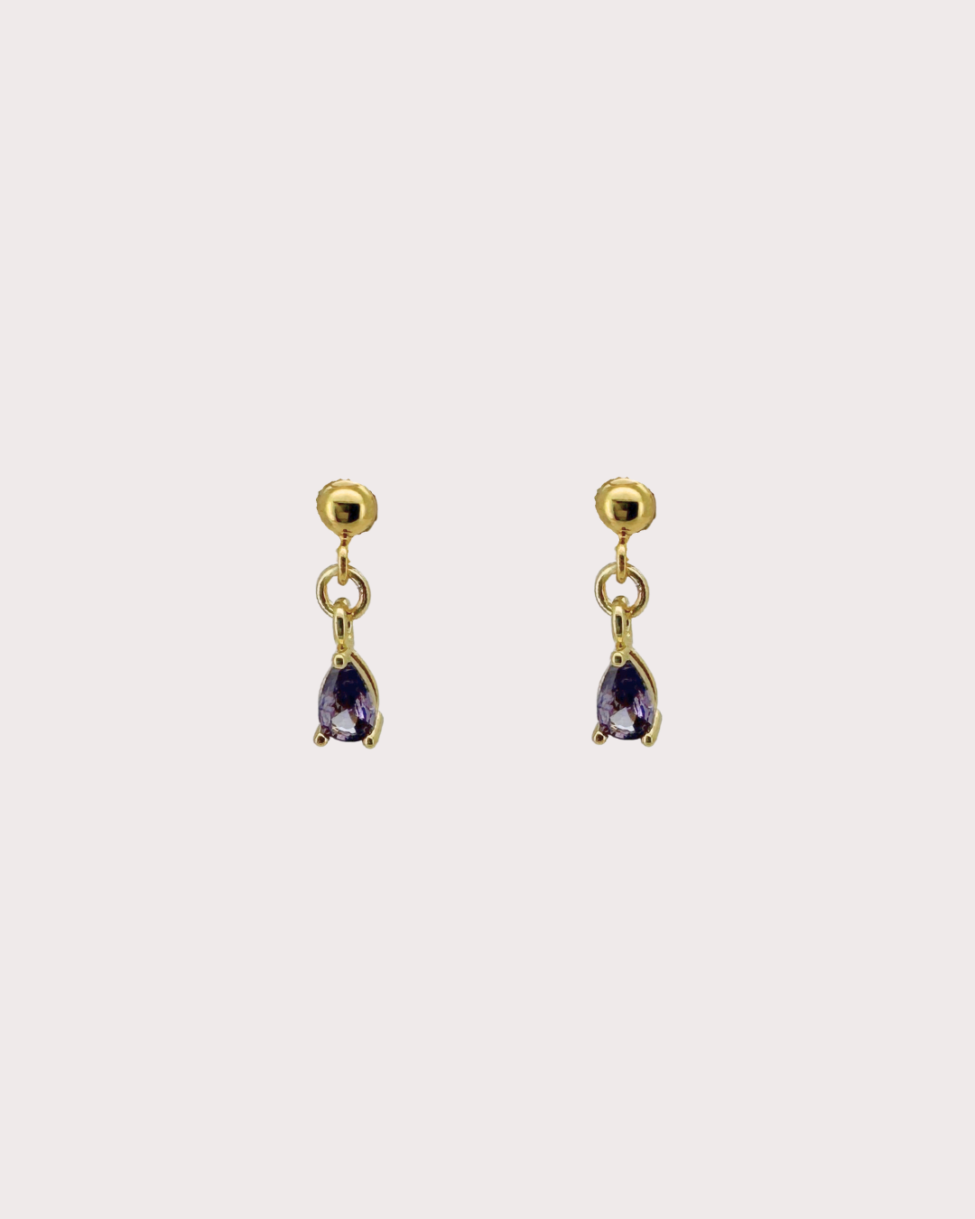 Lilac Amethyst Dangle Studs