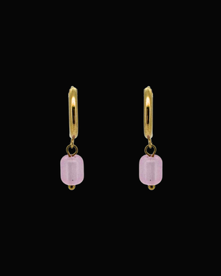 Purple Candice Gem Huggie Earrings