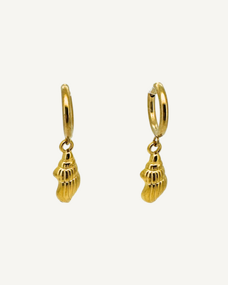 Carly Shell Huggie Earrings