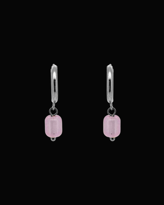 Purple Candice Gem Huggie Earrings