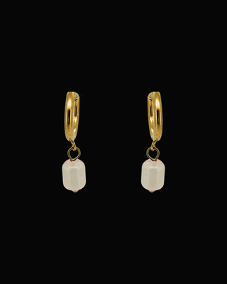 Orange Candice Gem Huggie Earrings