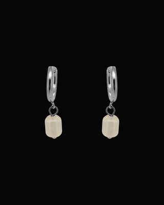 Orange Candice Gem Huggie Earrings