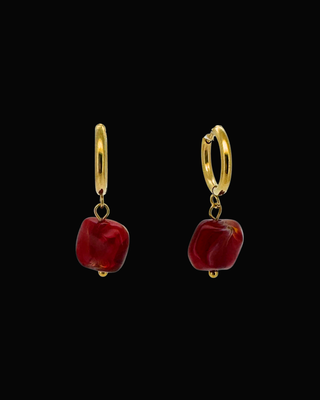 Augusta Amber Huggie Earrings