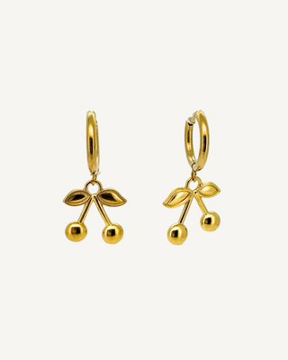 Traci Cherry Huggie Earrings