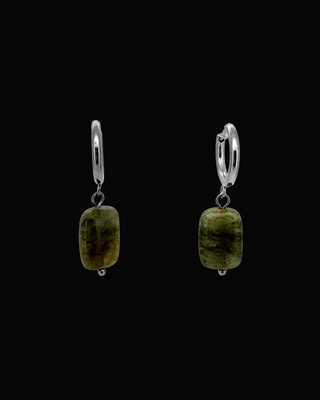 Lesa Grey Stone Huggie Earrings
