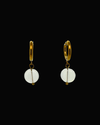 Ora Clear Crystal Huggie Earrings