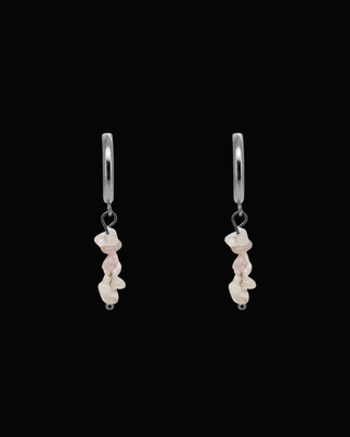 Alana Rose Quartz Huggie Earrings