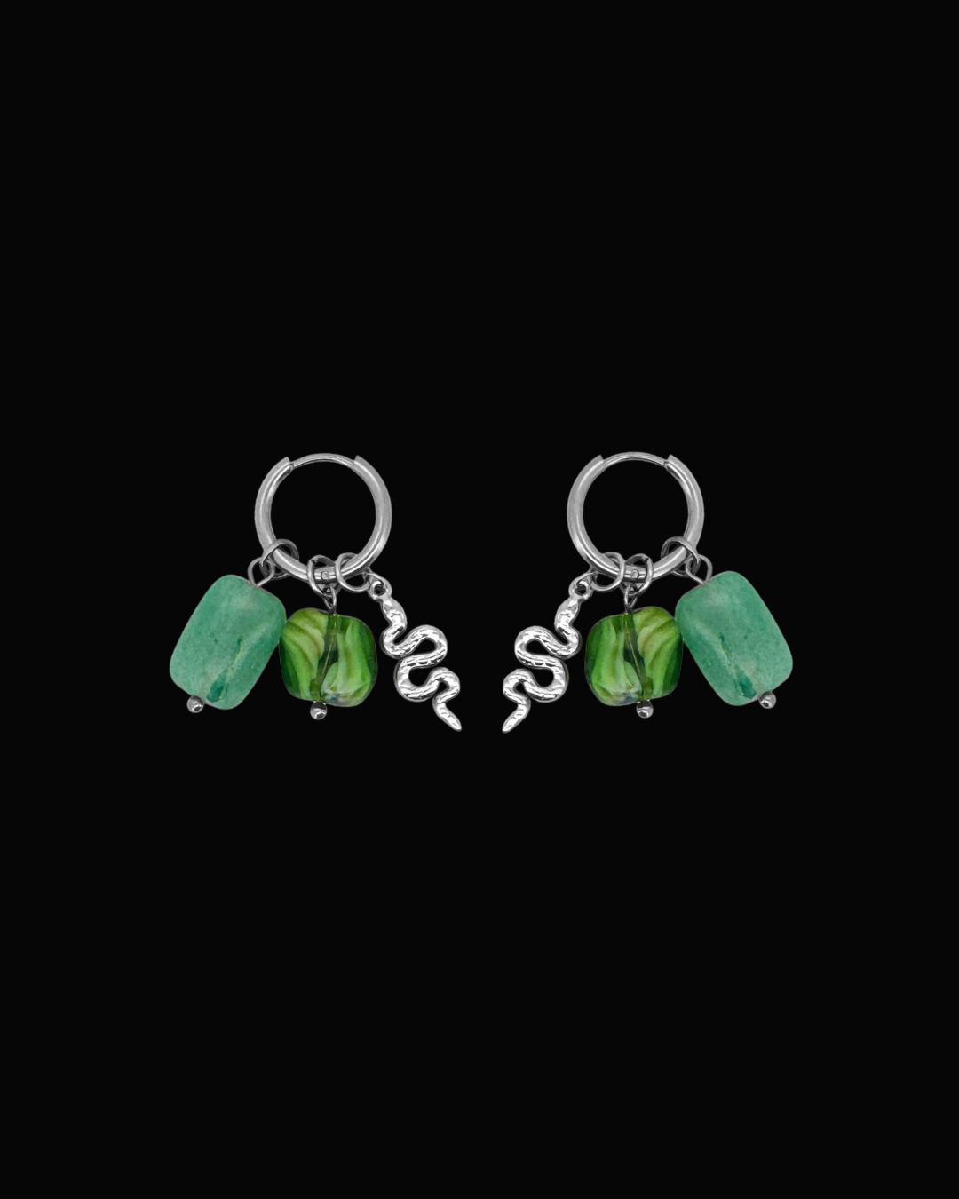 Norma Snake Quartz Stone Earrings