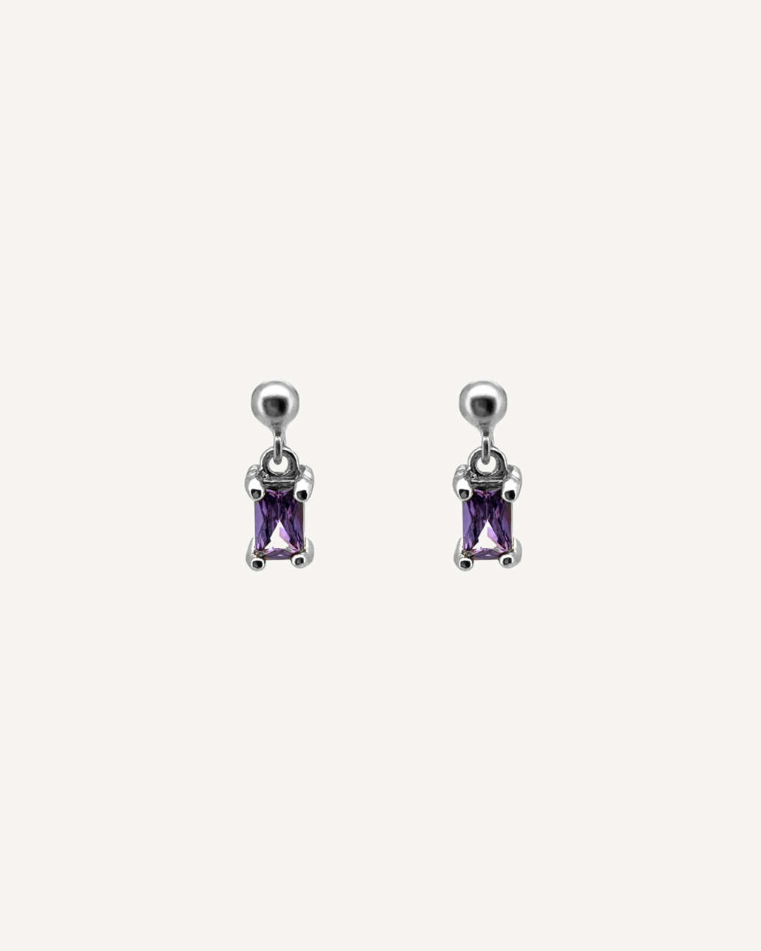 Jasmine Amethyst Dangle Studs