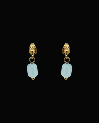 Blue Candice Gem Dangle Studs