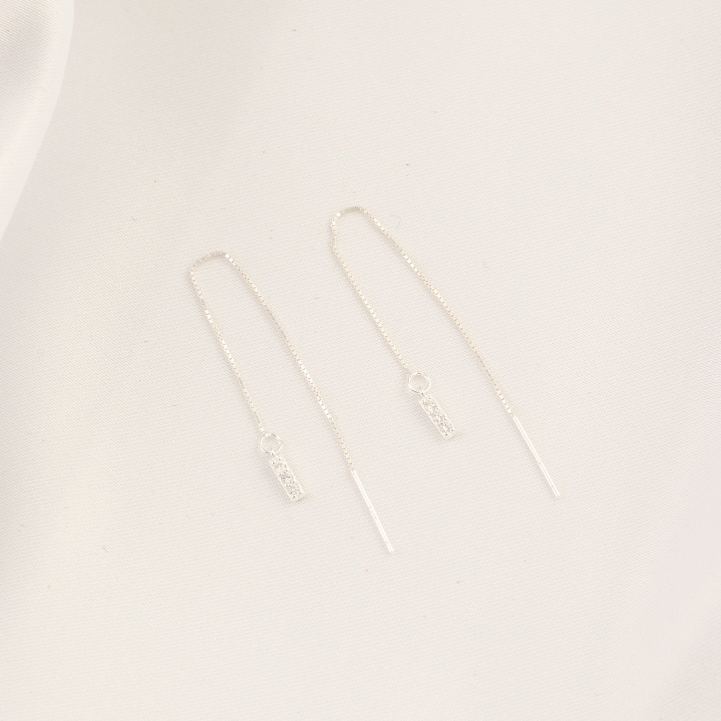 Rayne White Zircon Threaders