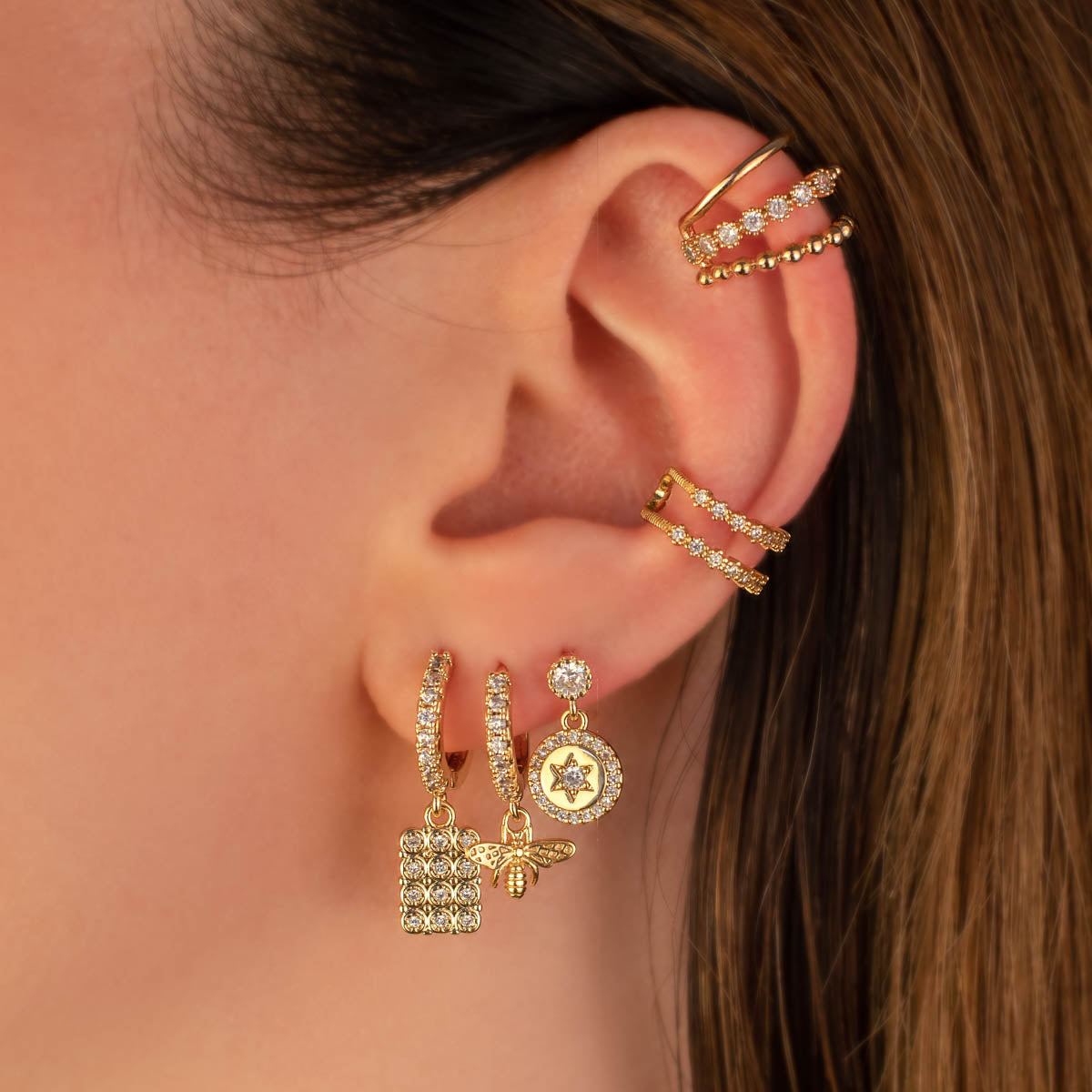 Melina Bee Embellished Hoops