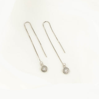 Fay Circle White Zircon Threaders