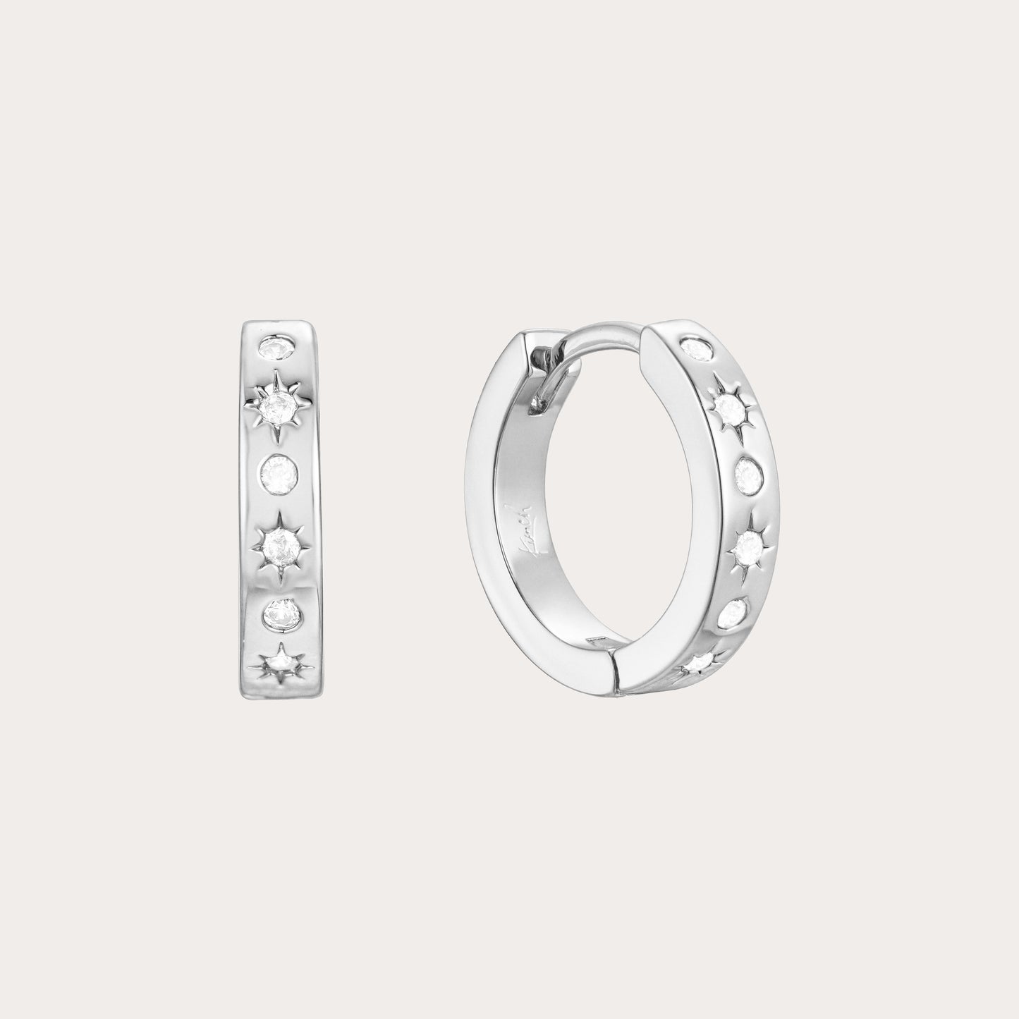 Dara White Zircon Hoops II