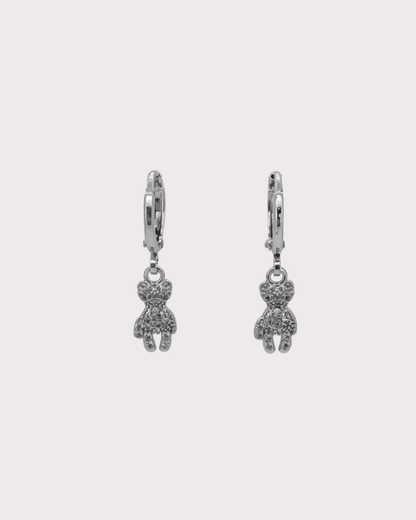 Effie Teddy White Zircon Huggie Earrings
