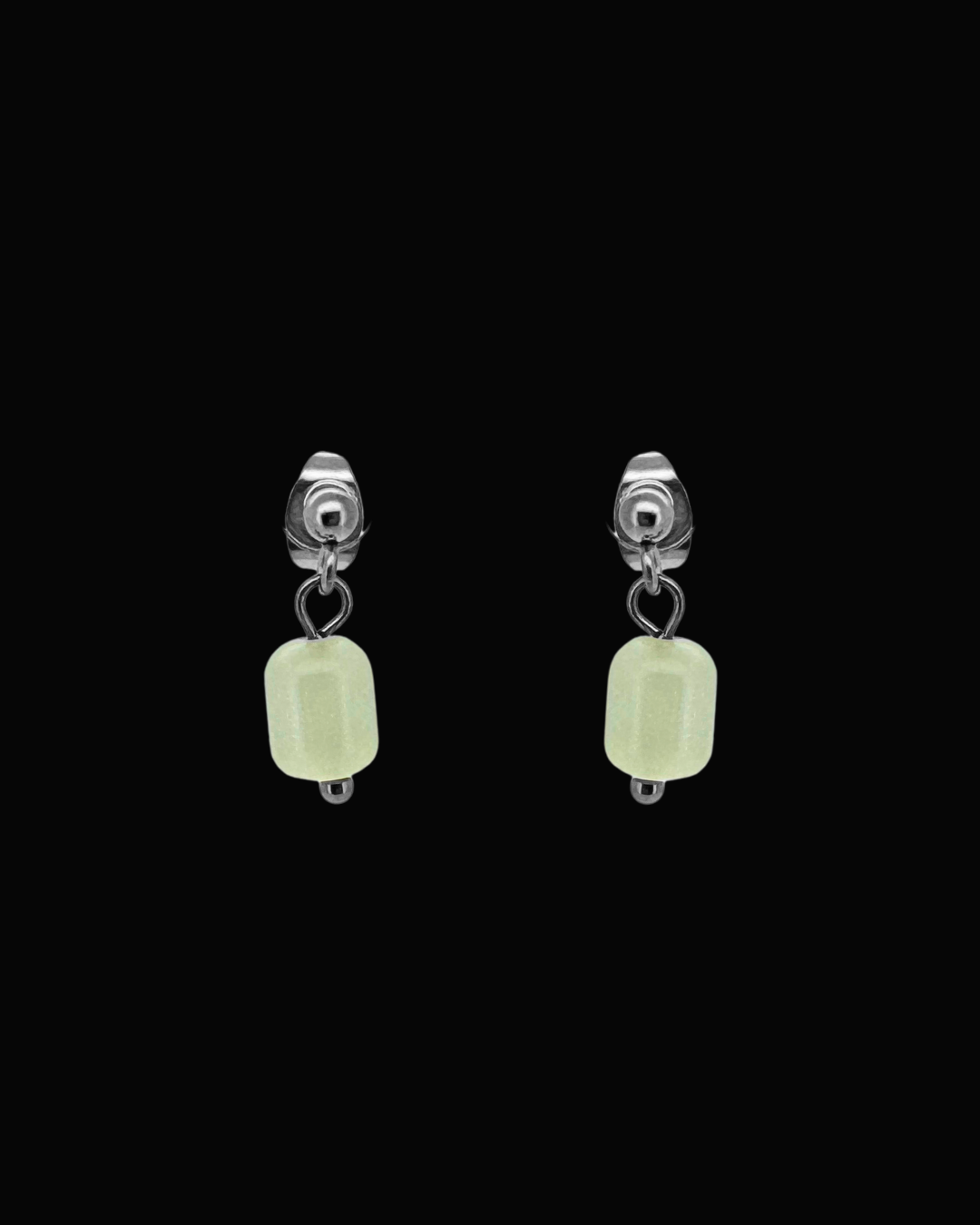 Green Candice Gem Dangle Studs