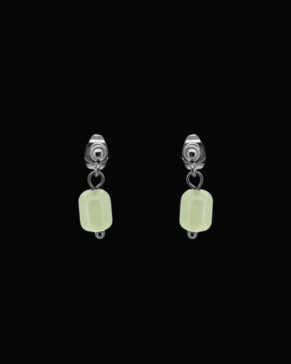 Green Candice Gem Dangle Studs