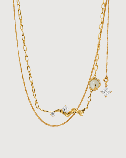 ID #1 CATSEYE NECKLACE [GOLD]