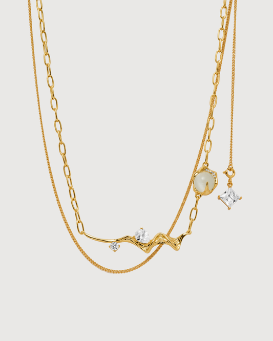 ID #1 CATSEYE NECKLACE [GOLD]