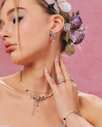 ID #6 BUTTERFLY EARRINGS [SILVER]