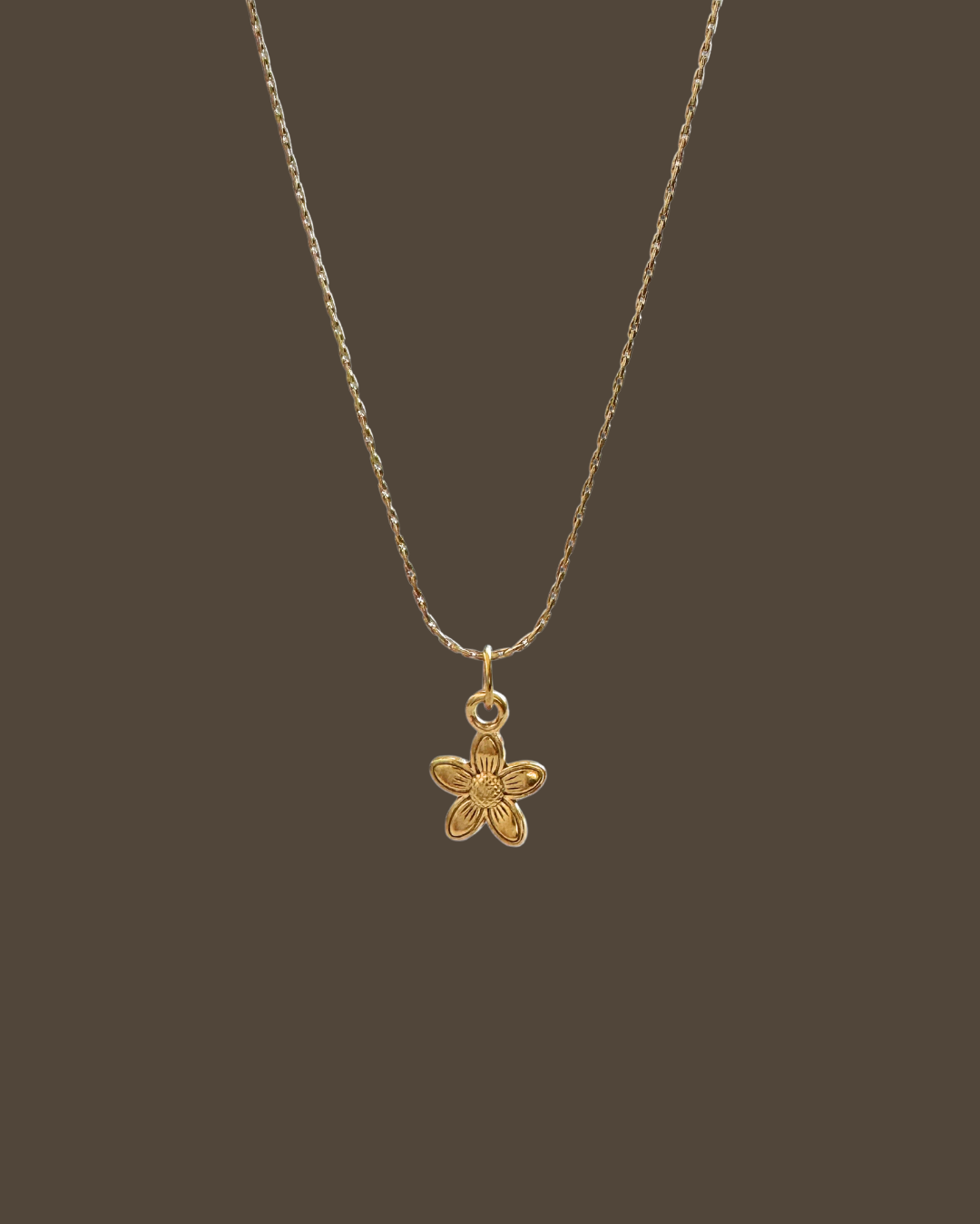 Tisha Flower Hayseed Chain Necklace