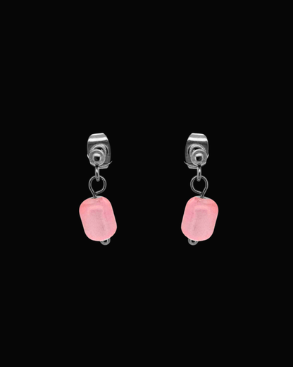 Pink Candice Gem Dangle Studs