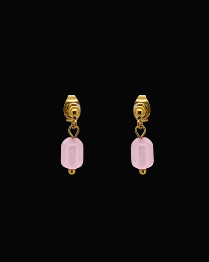Purple Candice Gem Dangle Studs