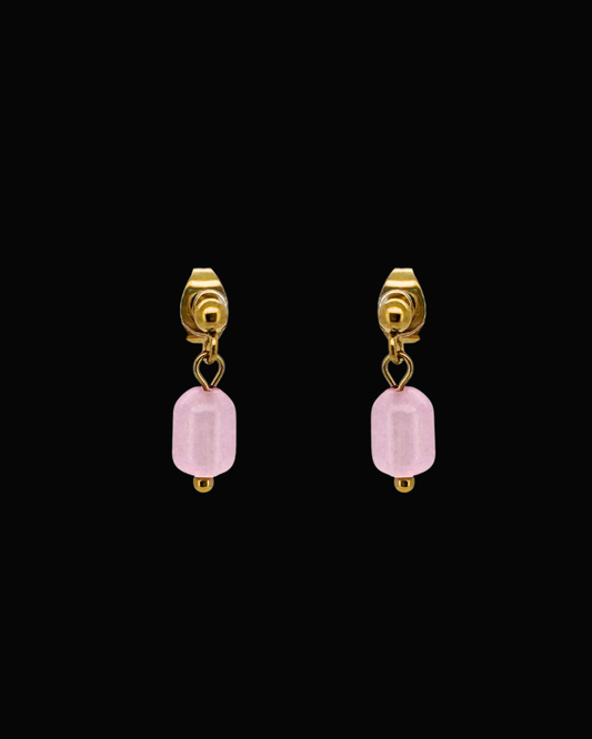 Purple Candice Gem Dangle Studs