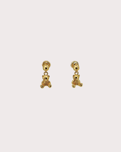 Cuddle Teddy Bear Dangle Studs
