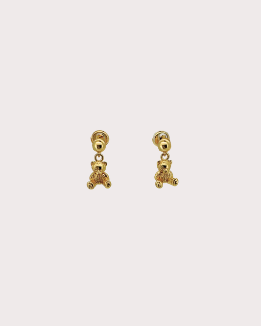 Cuddle Teddy Bear Dangle Studs
