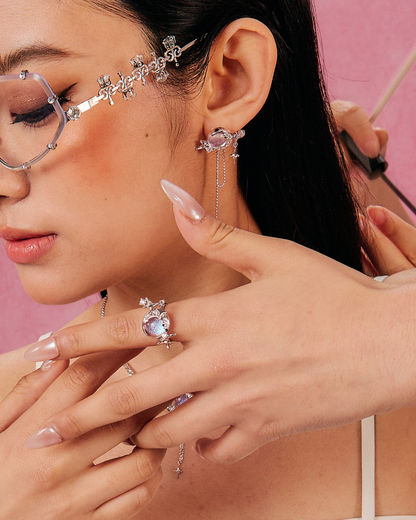 ID #14 MOON EARRINGS [SILVER]