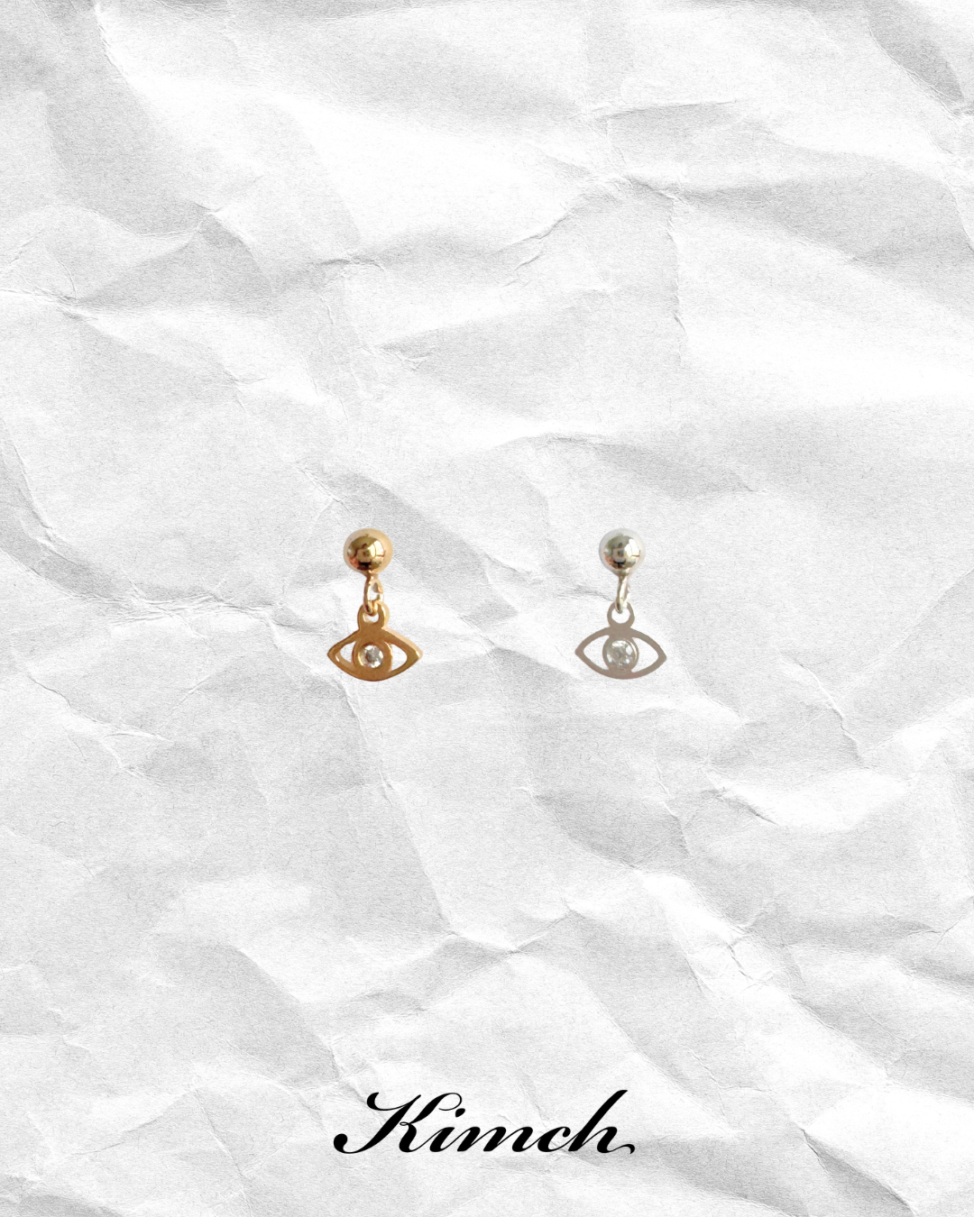 Basic Eye ZC Dangle Stud - Gold Filled/Sterling Silver