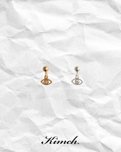 Basic Eye ZC Dangle Stud - Gold Filled/Sterling Silver