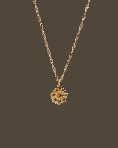 Sofia Sunflower Singapore Chain Necklace