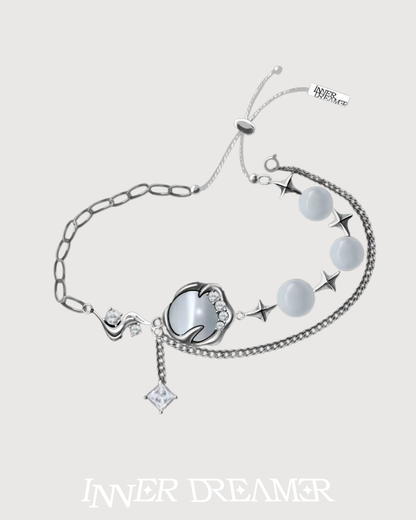 ID #3 CATSEYE BRACELET [SILVER]