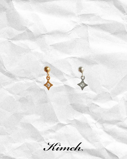 Basic Sparkle ZC Dangle Stud - Gold Filled/Sterling Silver