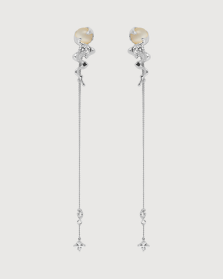 ID #2 CATSEYE EARRINGS [SILVER]