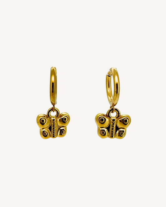 Penny Butterfly Huggie Earrings