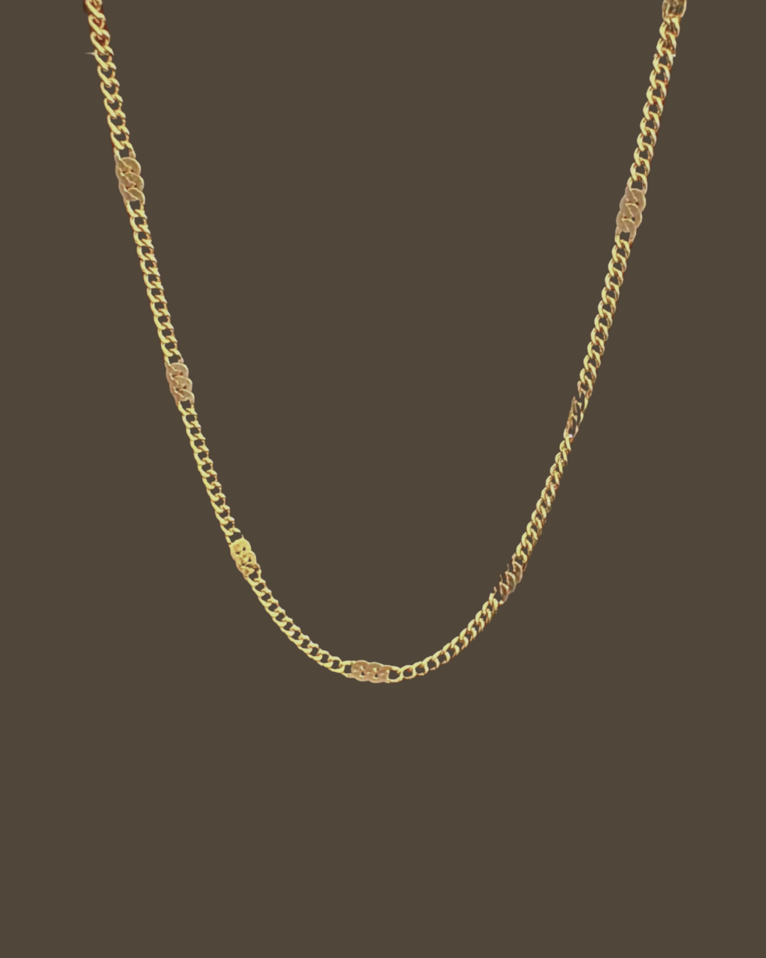 Flat Curb Chain Necklace