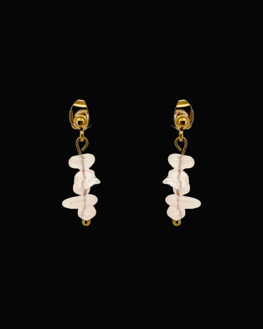 Alana Rose Quartz Dangle Studs