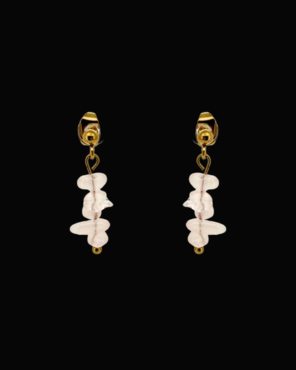 Alana Rose Quartz Dangle Studs