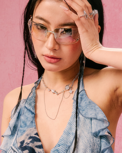 ID #1 CATSEYE NECKLACE [SILVER]